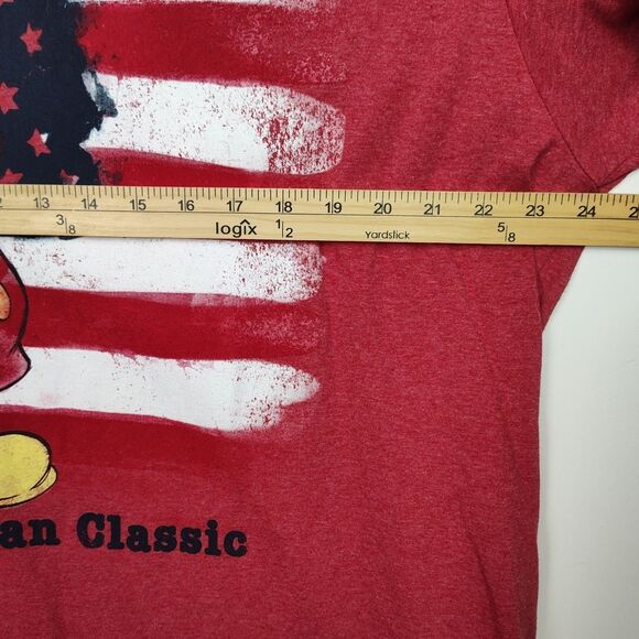 Disney Store Mickey Mouse USA Flag T-Shirt Men's 2XL Red Graphic Print - Picture 4 of 7